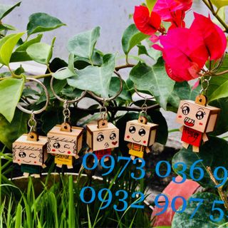 Móc khóa Danbo Gỗ Thông