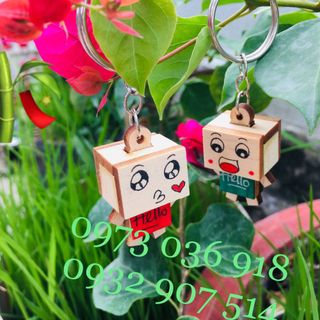 Móc khóa Danbo Gỗ Thông