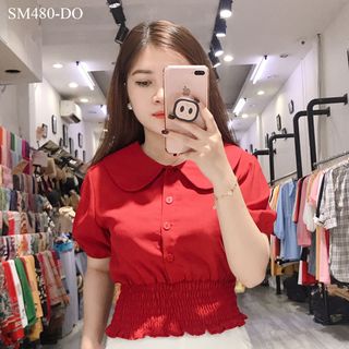ÁO SƠ MI KIỂU CỔ SEN BO EO