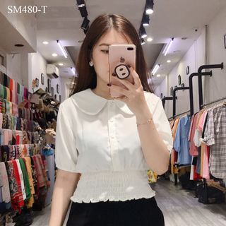 ÁO SƠ MI KIỂU CỔ SEN BO EO