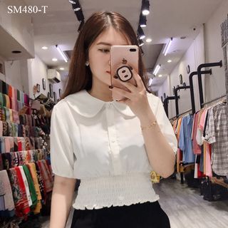 ÁO SƠ MI KIỂU CỔ SEN BO EO