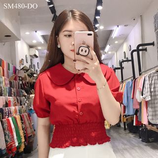 ÁO SƠ MI KIỂU CỔ SEN BO EO