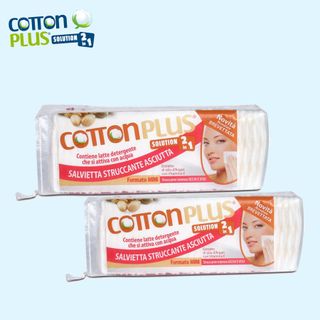 Bông Tẩy Trang Cotton Plus 2 Trong 1 Chiết Xuất Dầu Argan Vitamin E 60 miếng