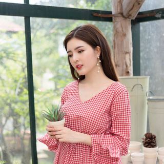Đầm Maxi Caro Đỏ
