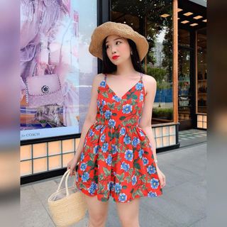 ĐẦM HOA HAI DÂY HỞ LƯNG