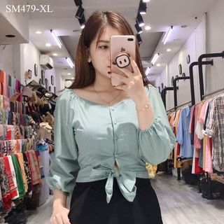 ÁO SƠ MI CARO NHÍ TAY DÀI THẮT NƠ