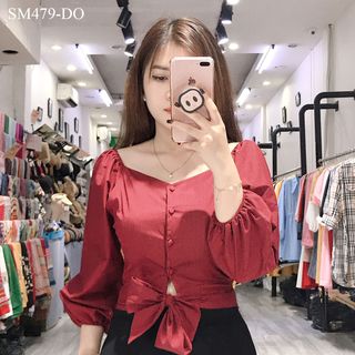 ÁO SƠ MI CARO NHÍ TAY DÀI THẮT NƠ