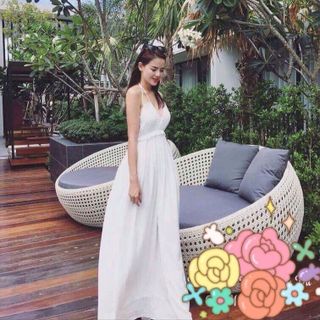 Đầm Maxi Cổ V Đan Dây A