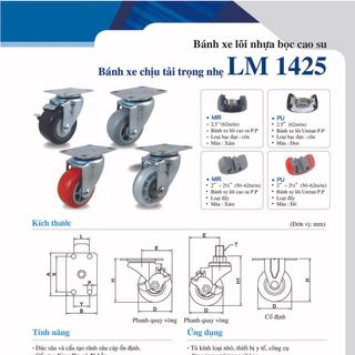 BÁNH XE CHỊU TẢI TRỌNG NHẸ