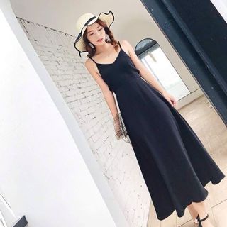 Đầm Maxi Cổ V Dây Chéo