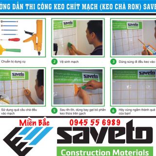 Keo chít mạch gạch saveto chống mốc chống thấm ố đen mạch