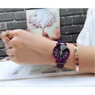 Đồng Hồ Dây Nam Châm Có Số Mặt Kính Xịn