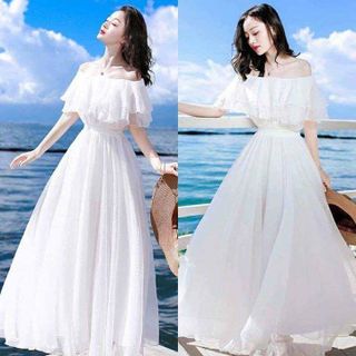 Đầm Maxi Bèo 2 Tầng