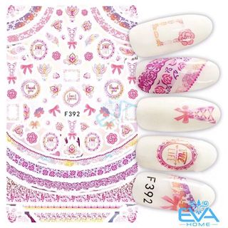 Miếng Dán Móng Tay 3D Nail Sticker Tráng Trí Hoa Văn Hoạ Tiết Bông Hoa F392 giá sỉ