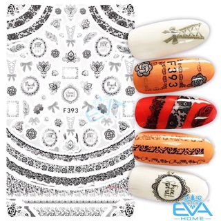 Miếng Dán Móng Tay 3D Nail Sticker Tráng Trí Hoa Văn Hoạ Tiết Bông Hoa F393 giá sỉ