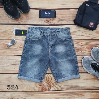 Short Jean CO DÃN Màu XÁM Wash