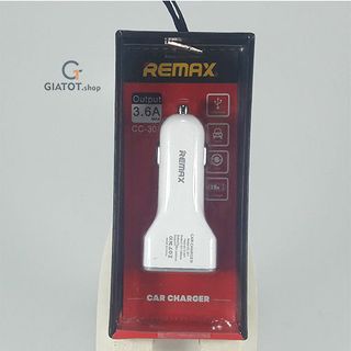 Tẩu sạc nhanh ô tô 3 cổng USB 36A Remax xịn CC301