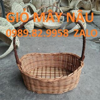 Giỏ Mây Nâu Đựng Hoa Quả giá sỉ