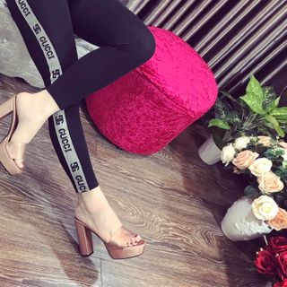 Dép cao gót lụa