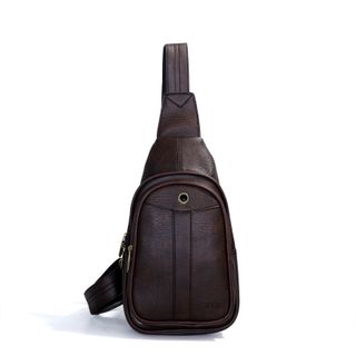 Túi Da Đeo Chéo CNT Unisex MQ17 Nâu