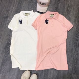 đầm po lo cổ trụ logo ny siêu chảnh