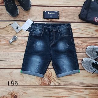 Short Jean CO DÃN màu ĐEN wash