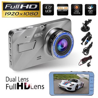 Camera hành trình 4 inch Full HD 1080P 2 ống kính trước và sau