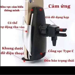 Sạc không dây kiêm giá đỡ điện thoại cho ô tô