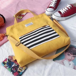 Túi Vải Tote Đeo Vai Kẻ Ngang Xinh Xắn D054