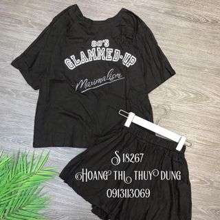 SET ÁO THUN CỔ XÉO KÈM CHÂN VÁY