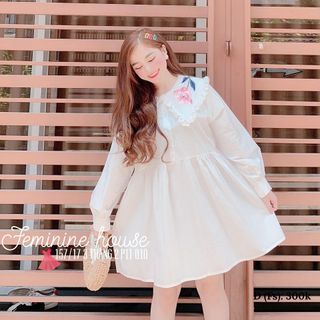 BABY DOLL TAY BỒNG CỔ CÁCH ĐIỆU