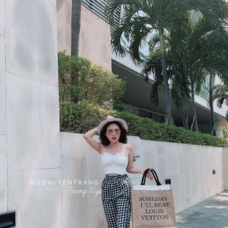 SET ÁO HAI DÂY KÈM QUẦN BAGGY CARO