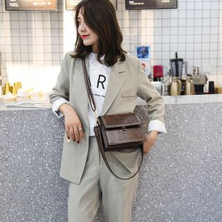 Túi Đeo Chéo Nữ Retro Chỉ Trần Trẻ Trung D060
