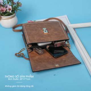 Túi Đeo Chéo Nữ Retro Chỉ Trần Trẻ Trung D060