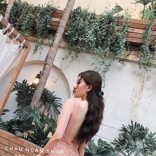 ĐẦM VOAN HAI LỚP HỞ LƯNG