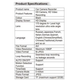Camera hành trình 4 inch Full HD 1080P 2 ống kính trước và sau