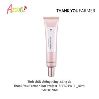 Tinh chất chống nắng sáng da - Thank You Farmer sun project spf 30 PA giá sỉ