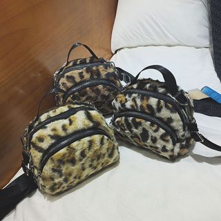Túi Đeo Chéo Nữ Vân Báo Lông Mềm Mịn Sành Điệu D9198