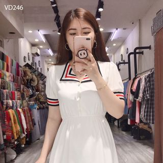 ĐẦM CÔNG SỞ CỔ VIỀN NÚT NGỌC