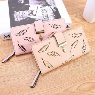 VÍ NỮ DÁNG DÀI HỌA TIẾT LÁ CẮT LAZE