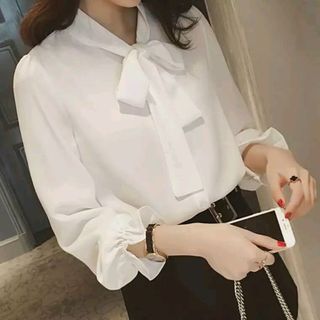 ÁO SƠ MI VOAN THẮT NƠ