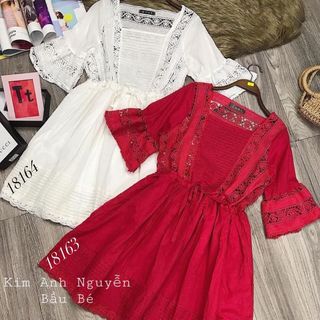 ĐẦM VIỀN REN RÚT EO