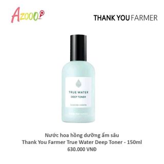 Nước hoa hồng dưỡng ẩm sâu true water deep toner - Thank You Farmer giá sỉ