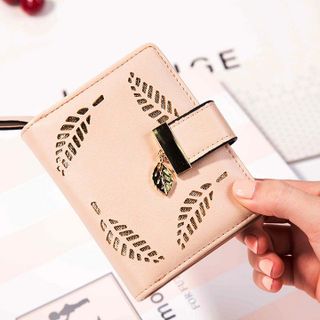 VÍ NỮ ĐỰNG CARD CẮT LAZE HỌA TIẾT LÁ