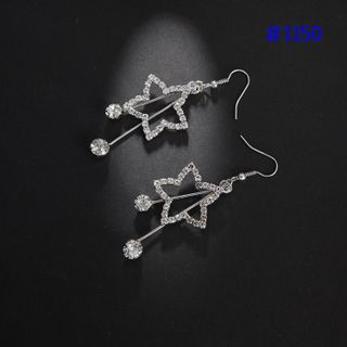 ah1150 - Bông tai ngôi sao 5 cánh kim cương