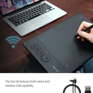 Bảng Vẽ Điện Tử XP-Pen Star 06 Wireless 10x6 inch Phím Xoay Dial Lực Nhấn 8192 Bút Stylus Không Sạc Tặng Găng Tay Họa Sĩ