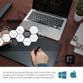 Bảng Vẽ Điện Tử XP-Pen Star 06 Wireless 10x6 inch Phím Xoay Dial Lực Nhấn 8192 Bút Stylus Không Sạc Tặng Găng Tay Họa Sĩ