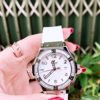Đồng hồ huplotr nữ màu trắng