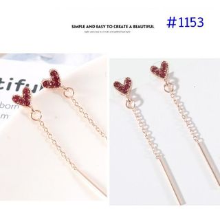 ah1153 - Bông tai trái tim dài