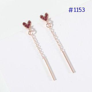 ah1153 - Bông tai trái tim dài